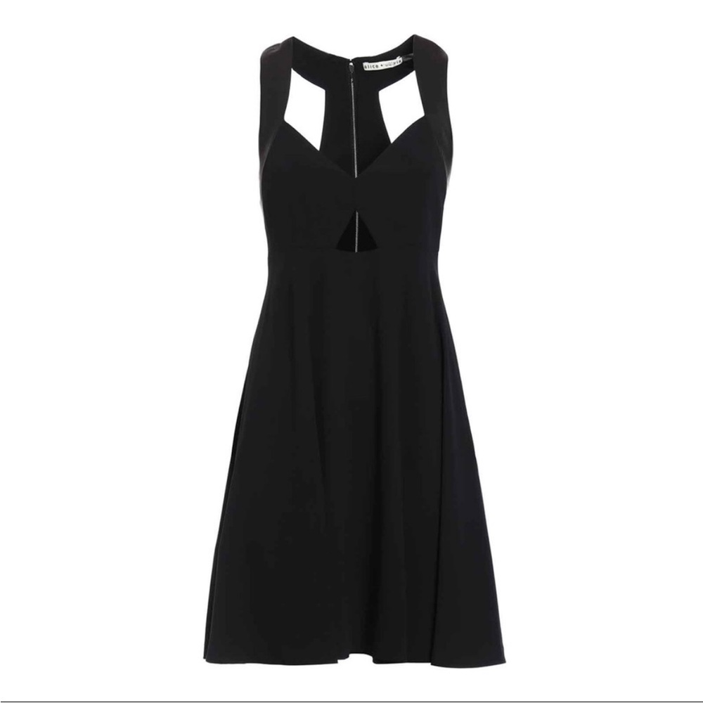 Alice + Olivia Lamb Leather Mini Dress